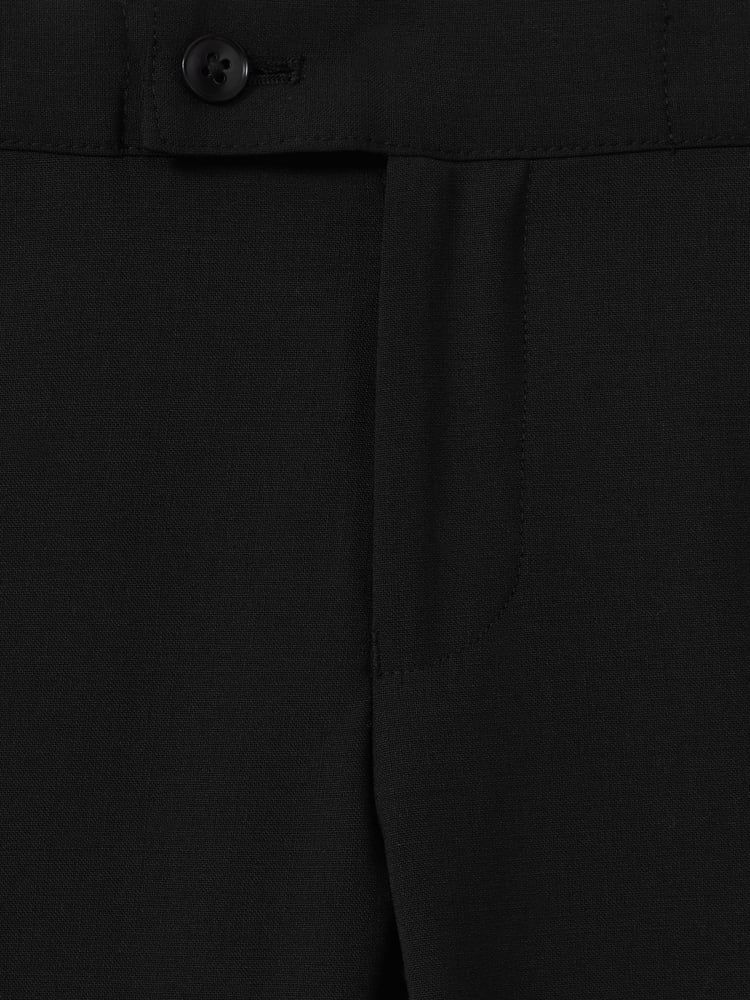Reiss Black Knightsbridge T 3-9 yrs Wool-Blend Tuxedo-Stripe Trousers - Image 4 of 4