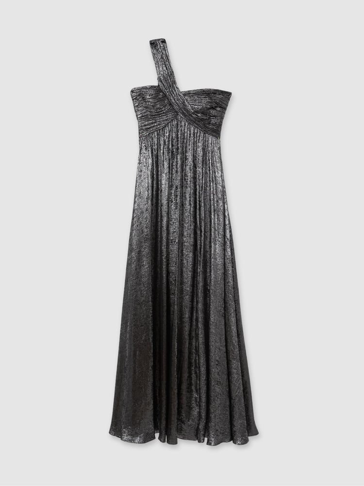 Amur Metallic One Shoulder Maxi Dress - Image 2 of 5