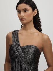 Amur Metallic One Shoulder Maxi Dress - Image 3 of 5