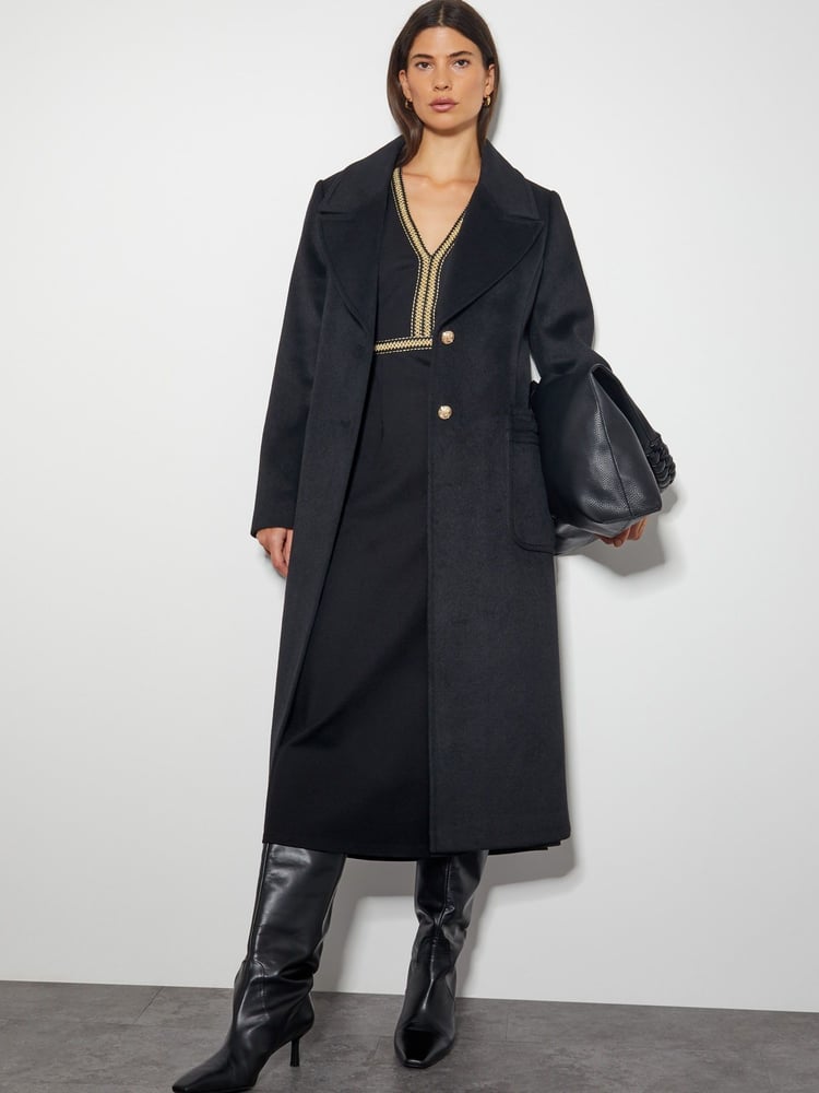 Monsoon Black Pora Ponte Jersey Midi Dress - Image 5 of 5