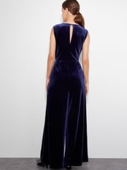 Monsoon Blue Vayle Velvet Jumpsuit - Image 3 of 5