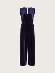 Monsoon Blue Vayle Velvet Jumpsuit - Image 5 of 5