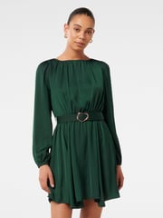 Forever New Green Florentine Belted Mini Dress - Image 1 of 4