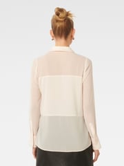 Forever New Cream Scout Sheer Panelled Shirt - Image 2 of 4