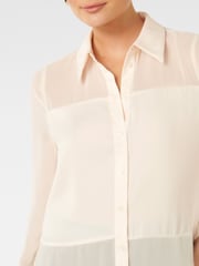 Forever New Cream Scout Sheer Panelled Shirt - Image 3 of 4