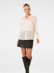 Forever New Cream Scout Sheer Panelled Shirt - Image 4 of 4
