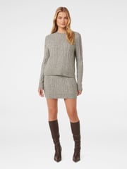 Forever New Grey Rosie Cable Co-ord Jumper - Image 1 of 3