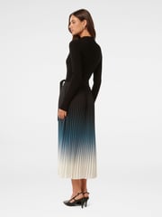 Forever New Black Harmony Ombre Pleated Midi Dress - Image 2 of 3