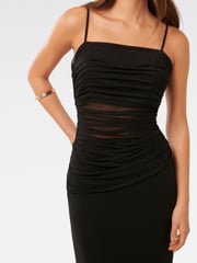 Forever New Black Leah Mesh Layered Bodycon Dress - Image 3 of 3
