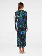 Forever New Blue Loretta Ruched Jersey Midi Dress - Image 2 of 3