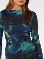 Forever New Blue Loretta Ruched Jersey Midi Dress - Image 3 of 3
