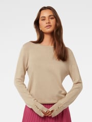 Forever New Cream Katie Crew Neck Sweater - Image 1 of 4