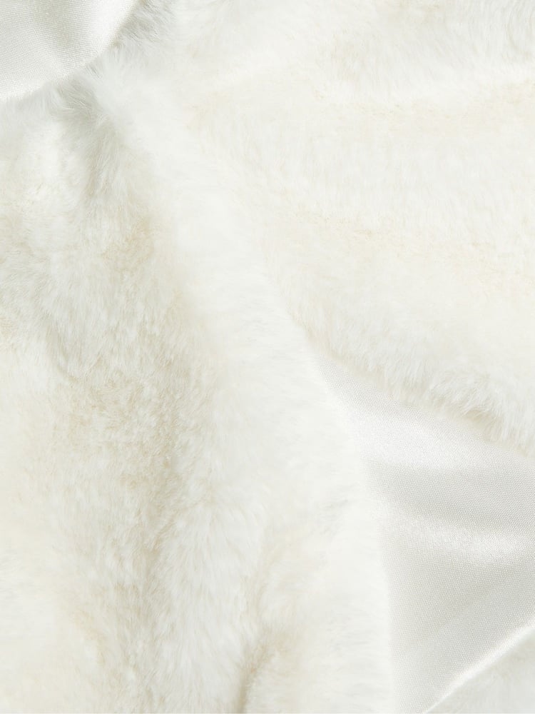 Monsoon Natural Faux Fur Shrug - Image 3 of 3