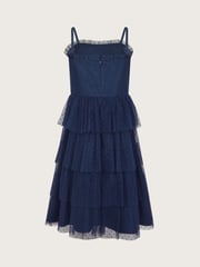 Monsoon Blue Inga Spot Tulle Prom Dress - Image 2 of 3