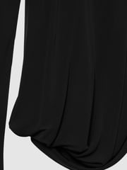Reiss Black Ellie Draped-Jersey Top - Image 5 of 5