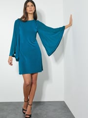Monsoon Blue Win Jersey Cape Sleeve Tunic Dress - Image 1 of 4