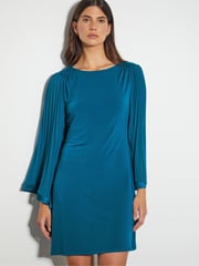 Monsoon Blue Win Jersey Cape Sleeve Tunic Dress - Image 2 of 4