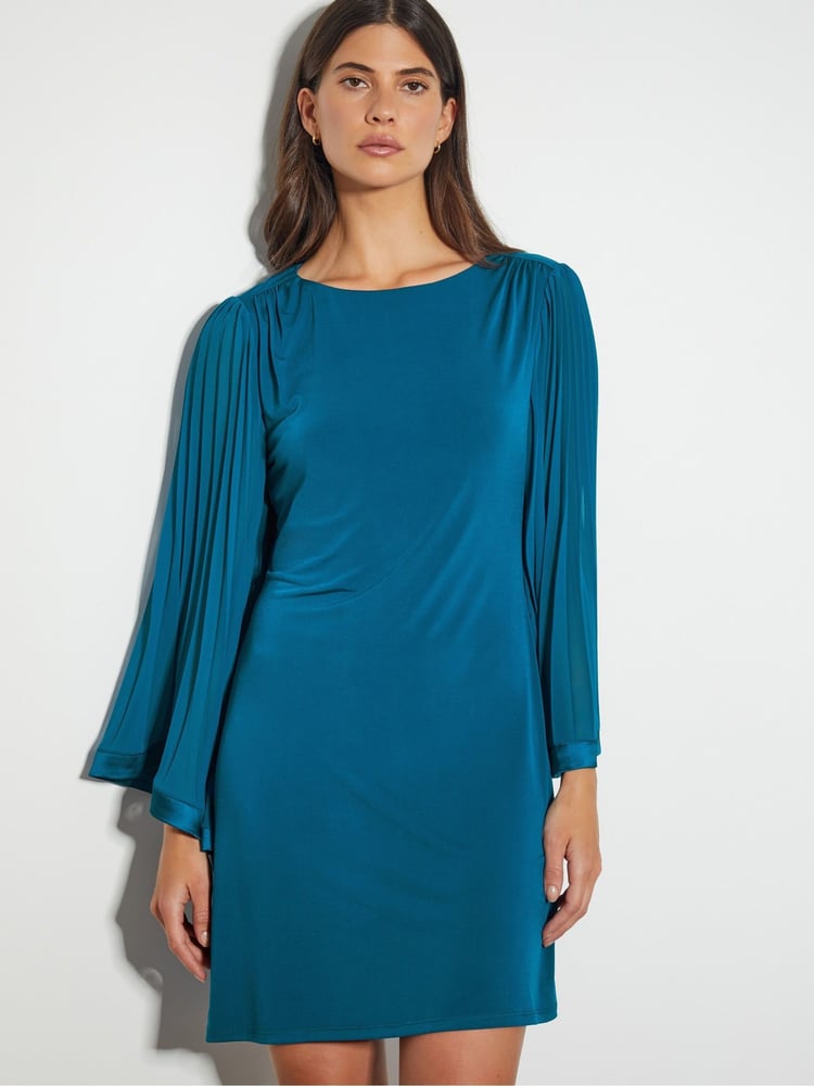 Monsoon Blue Win Jersey Cape Sleeve Tunic Dress - Image 2 of 4