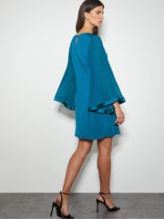 Monsoon Blue Win Jersey Cape Sleeve Tunic Dress - Image 3 of 4