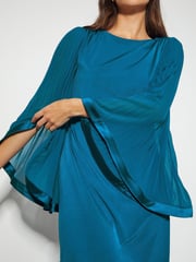 Monsoon Blue Win Jersey Cape Sleeve Tunic Dress - Image 4 of 4