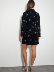Monsoon Black Moira Embroidered Bow Dress - Image 3 of 4