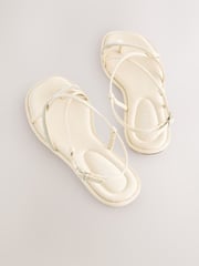 Nude Pink Standard/Wide Fit Forever Comfort® Strappy Bling Toe Loop Sandals - Image 6 of 7