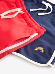 Little Bird by Jools Oliver Navy/Red Rainbow 2 Pack Shorts - Image 8 of 8