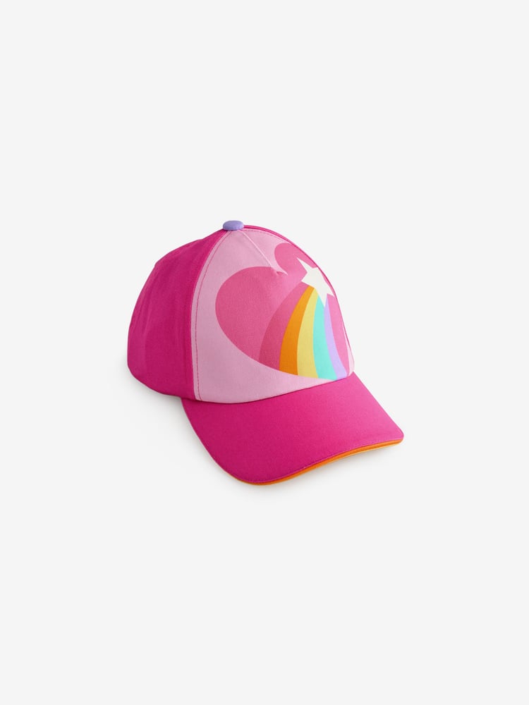 Little Bird by Jools Oliver Pink Rainbow Star Baseball Cap - Image 1 of 6