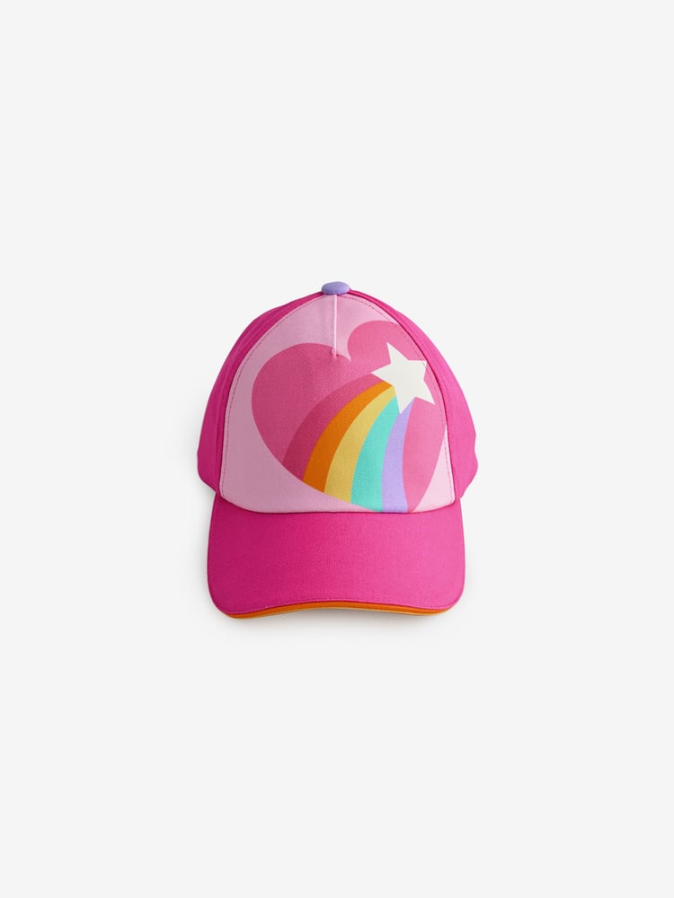 Little Bird by Jools Oliver Pink Rainbow Star Baseball Cap - Image 2 of 6