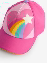 Little Bird by Jools Oliver Pink Rainbow Star Baseball Cap - Image 3 of 6