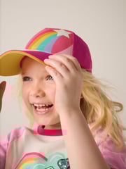 Little Bird by Jools Oliver Pink Rainbow Star Baseball Cap - Image 6 of 6