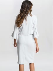 Gina Bacconi Gigi Moss Crepe Bolero - Image 2 of 5