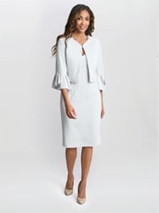 Gina Bacconi Gigi Moss Crepe Bolero - Image 3 of 5
