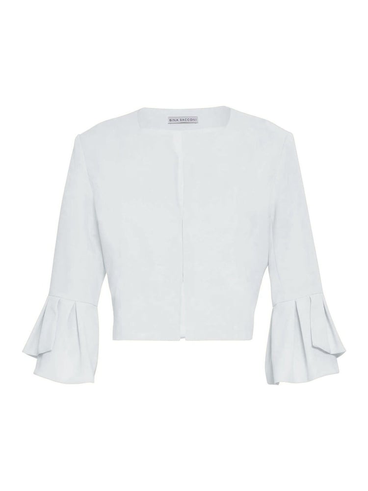 Gina Bacconi Gigi Moss Crepe Bolero - Image 5 of 5