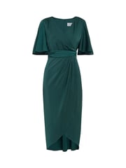 Gina Bacconi Green Misha V-Neck Midi Dress - Image 5 of 5