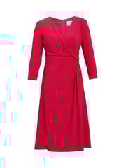 Gina Bacconi Red Antonia Jersey Wrap Dress - Image 5 of 5
