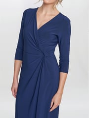 Gina Bacconi Blue Celine Jersey Wrap Maxi Dress - Image 4 of 5