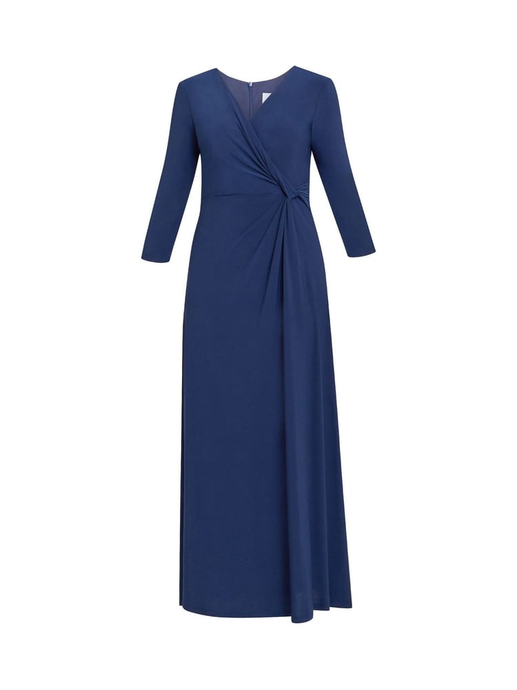 Gina Bacconi Blue Celine Jersey Wrap Maxi Dress - Image 5 of 5