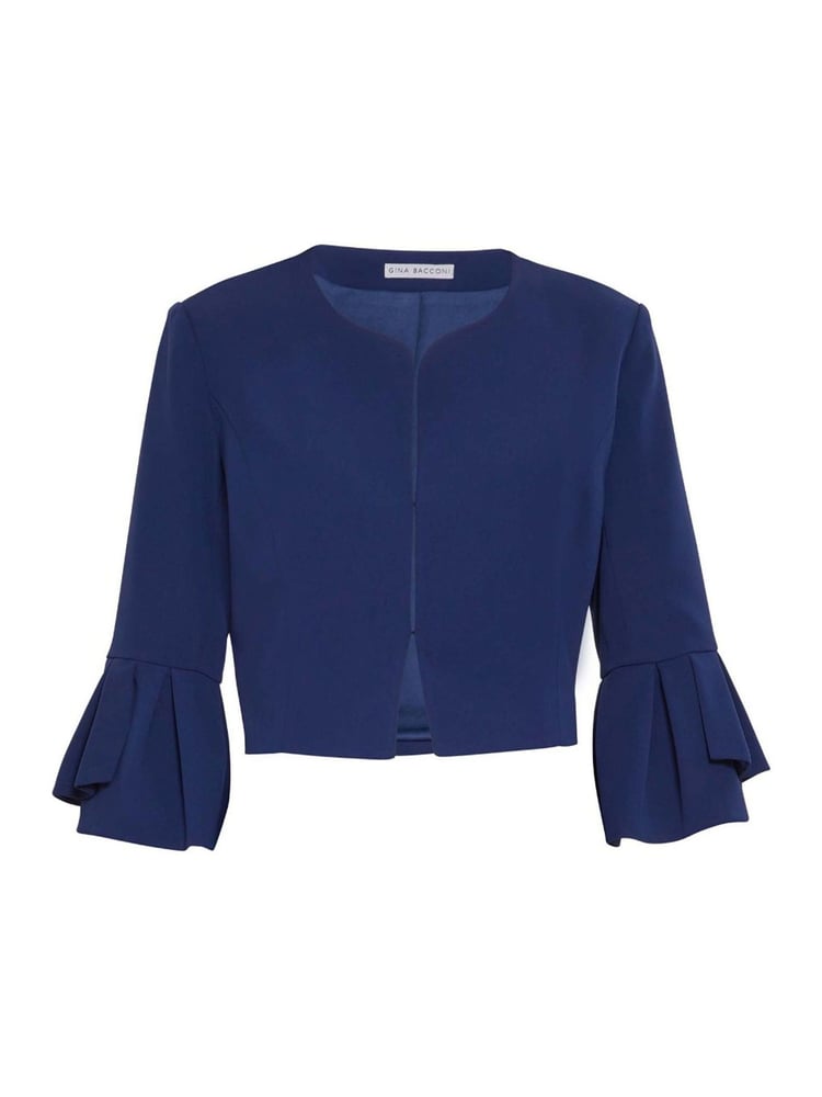 Gina Bacconi Gigi Moss Crepe Bolero - Image 3 of 3