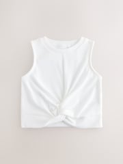 White Wrap Front Rib Vest (3-16yrs) - Image 4 of 4