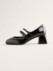 Friends Like These Black Standard Fit Low Block Heel Double Strap Mary Jane Court Shoes - Image 5 of 5