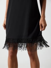 Ro&Zo Black Bead Trim Halter Dress - Image 3 of 4