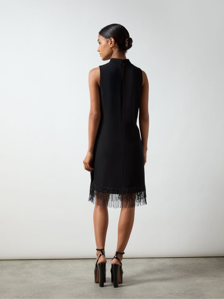 Ro&Zo Black Bead Trim Halter Dress - Image 4 of 4