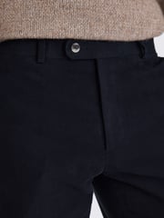 MOSS Blue Tailored Fit Moleskin 100% Cotton Trousers - Image 3 of 4