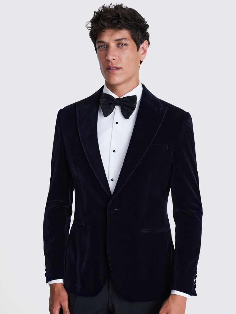 MOSS Blue Slim Fit Jacket - Image 1 of 6