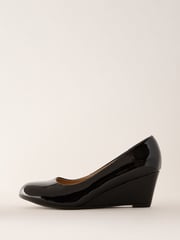 Friends Like These Black Standard Fit Mid Wedge Round Toe Court Shoes - Image 5 of 5