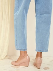 Friends Like These Nude Standard Fit Mid Wedge Round Toe Court Shoes - Image 4 of 5