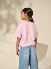Purple/Aqua Sequin Butterfly Ruche Hem Side T-Shirts 3 Pack (3-16yrs) - Image 4 of 7
