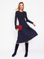 Boden Blue Petite Lola Knitted Midi Dress - Image 1 of 6