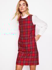 Boden Red Petite Pia Wool Shift Dress - Image 2 of 6